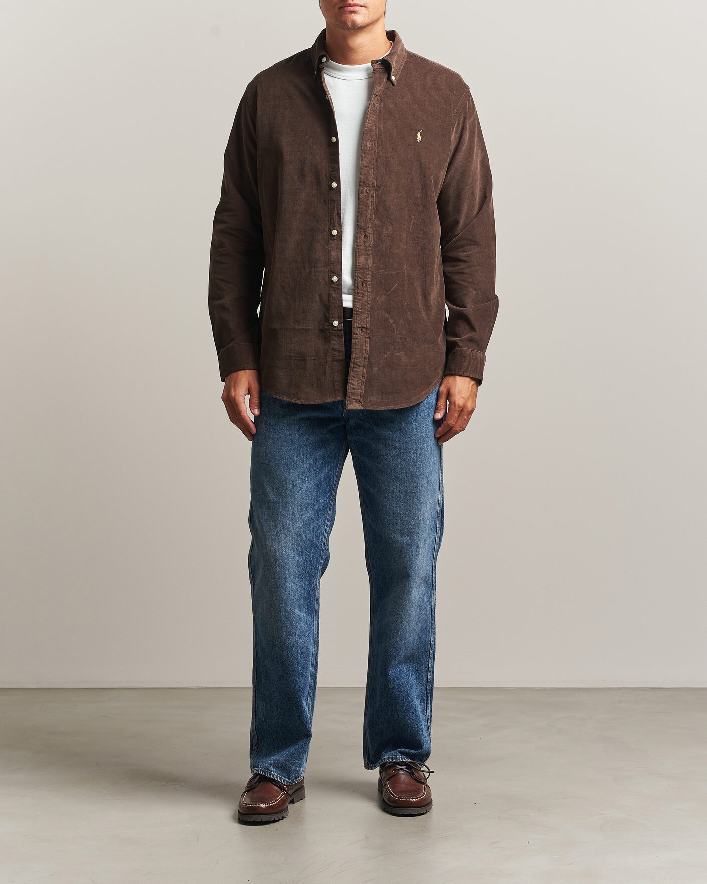 Hombres | Camisas | Polo Ralph Lauren | Custom Fit BD Corduroy Shirt Nutmeg Brown