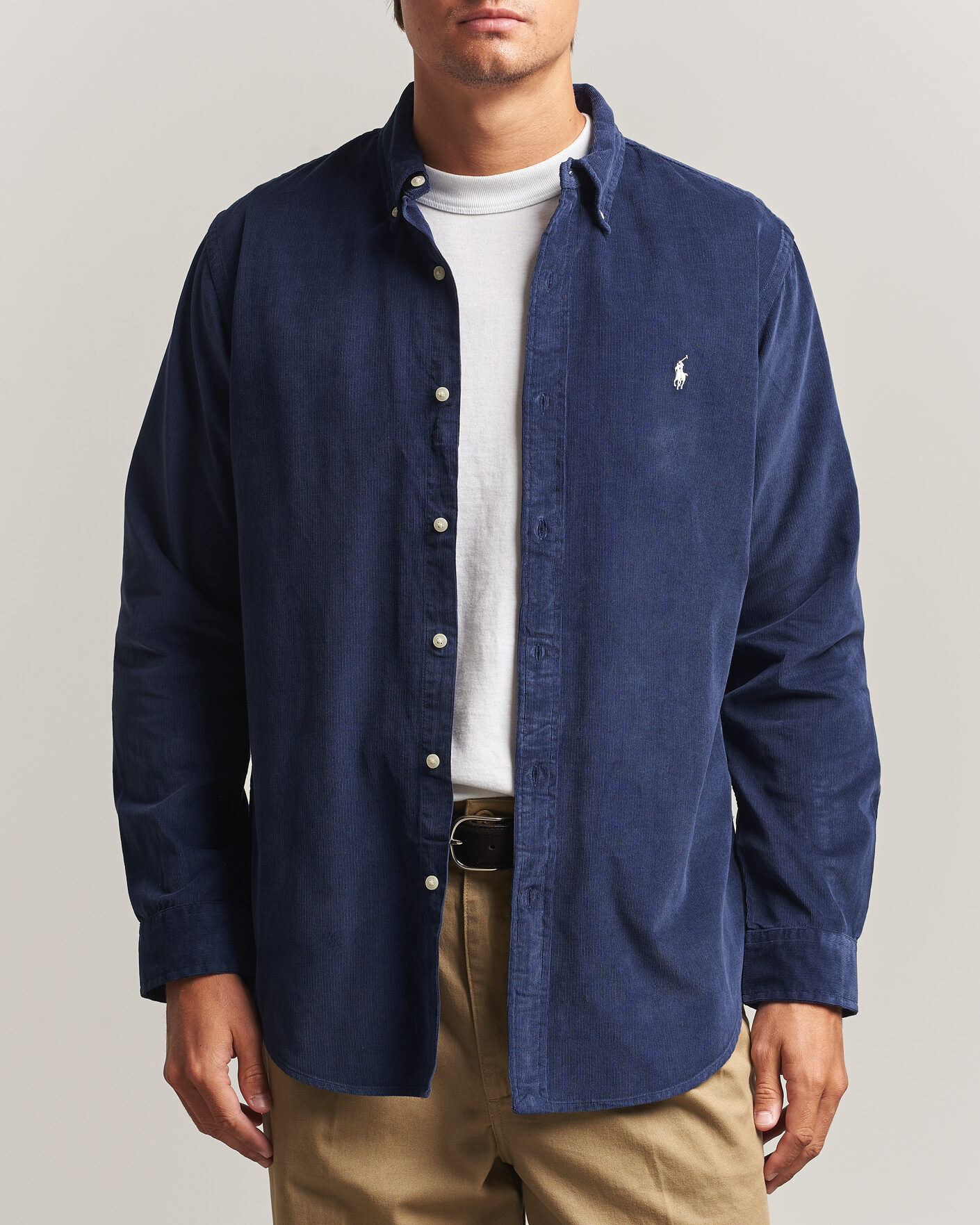 Hombres | Camisas | Polo Ralph Lauren | Custom Fit BD Corduroy Shirt Newport Navy