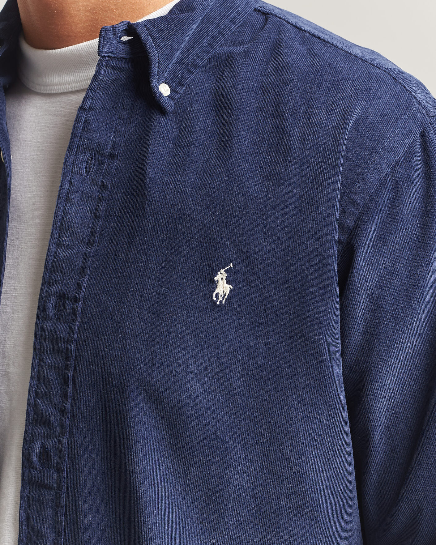Hombres | Camisas | Polo Ralph Lauren | Custom Fit BD Corduroy Shirt Newport Navy