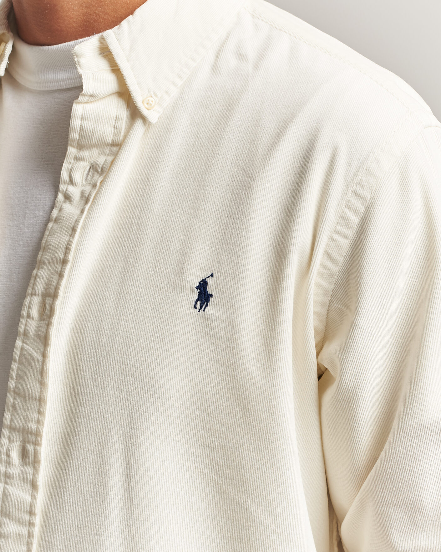 Hombres | Camisas | Polo Ralph Lauren | Custom Fit BD Corduroy Shirt Clubhouse Cream