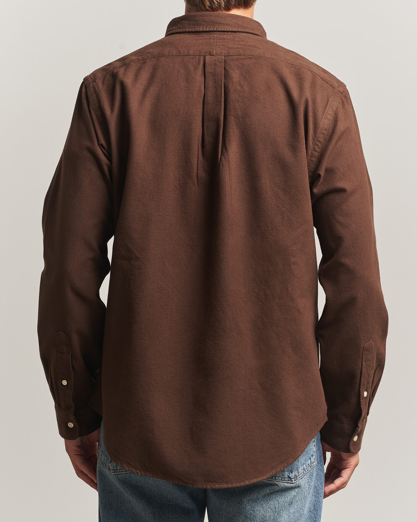 Hombres | Camisas | Polo Ralph Lauren | Custom Fit Brushed Flannel Shirt Nutmeg Brown