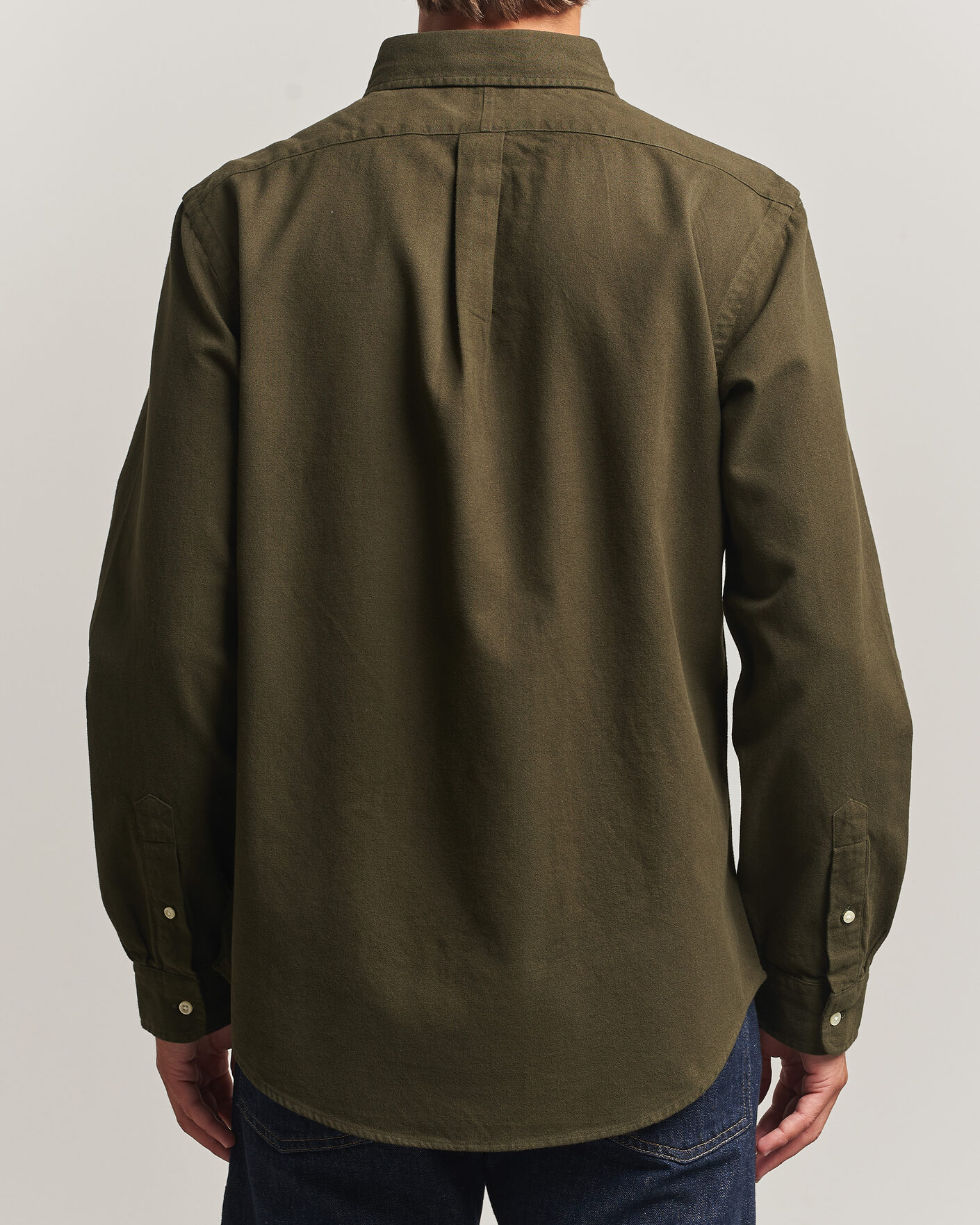 Hombres | Camisas | Polo Ralph Lauren | Custom Fit Brushed Flannel Shirt Company Olive