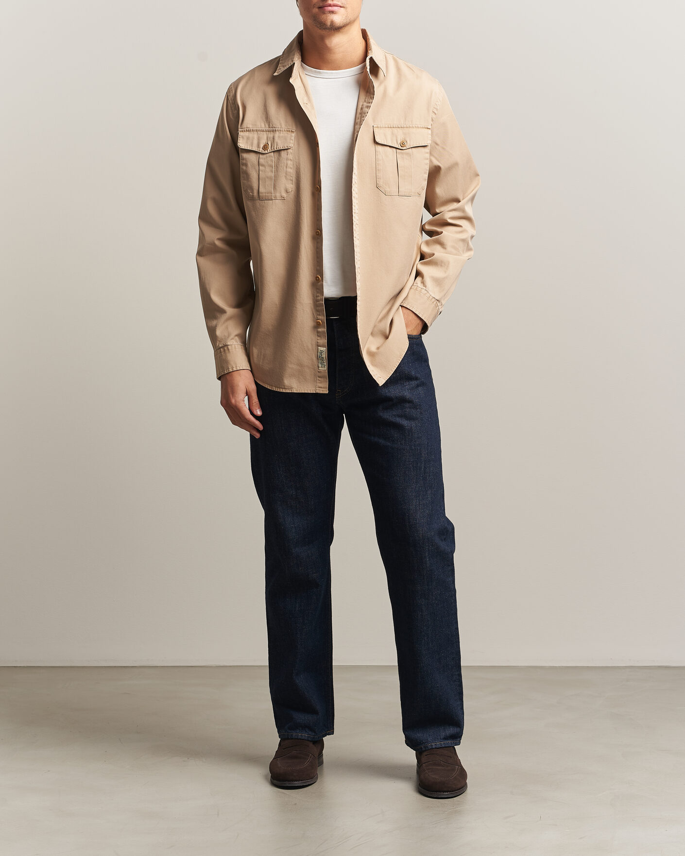 Hombres | Camisas | Polo Ralph Lauren | Litchfield Washed Chino Overshirt Vintage Khaki