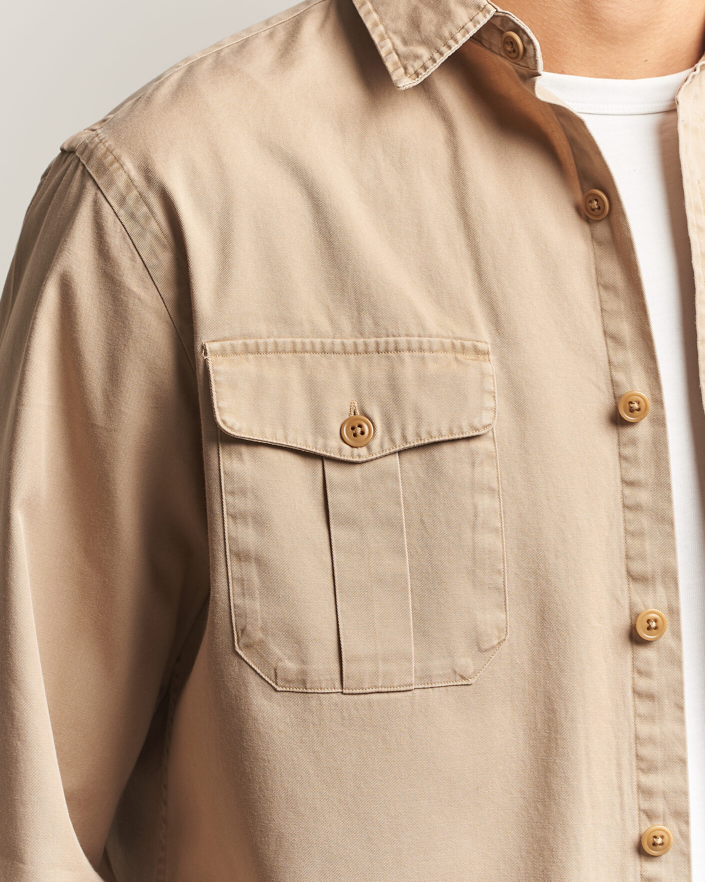 Hombres | Camisas | Polo Ralph Lauren | Litchfield Washed Chino Overshirt Vintage Khaki