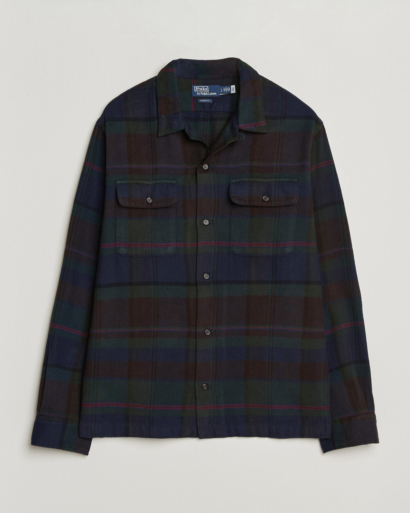 Hombres | Camisas | Polo Ralph Lauren | Hudson Ranch Checked Overshirt Olive Royal
