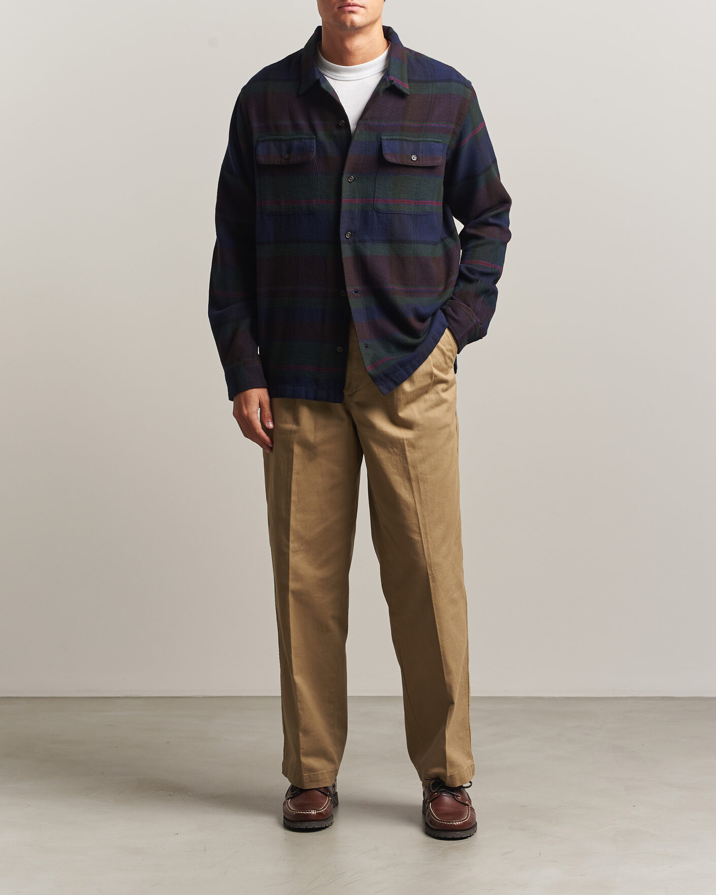 Hombres | Camisas | Polo Ralph Lauren | Hudson Ranch Checked Overshirt Olive Royal
