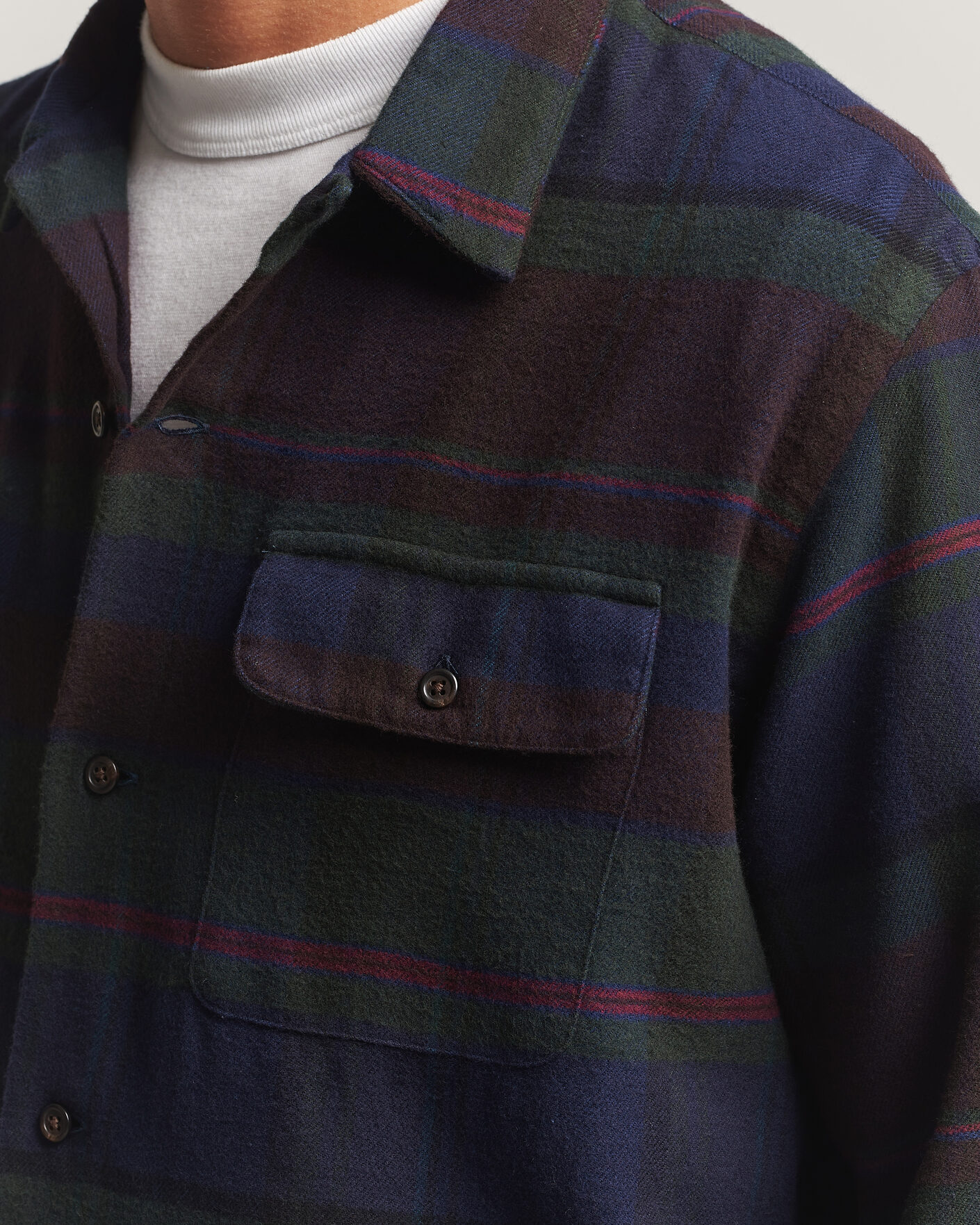 Hombres | Camisas | Polo Ralph Lauren | Hudson Ranch Checked Overshirt Olive Royal