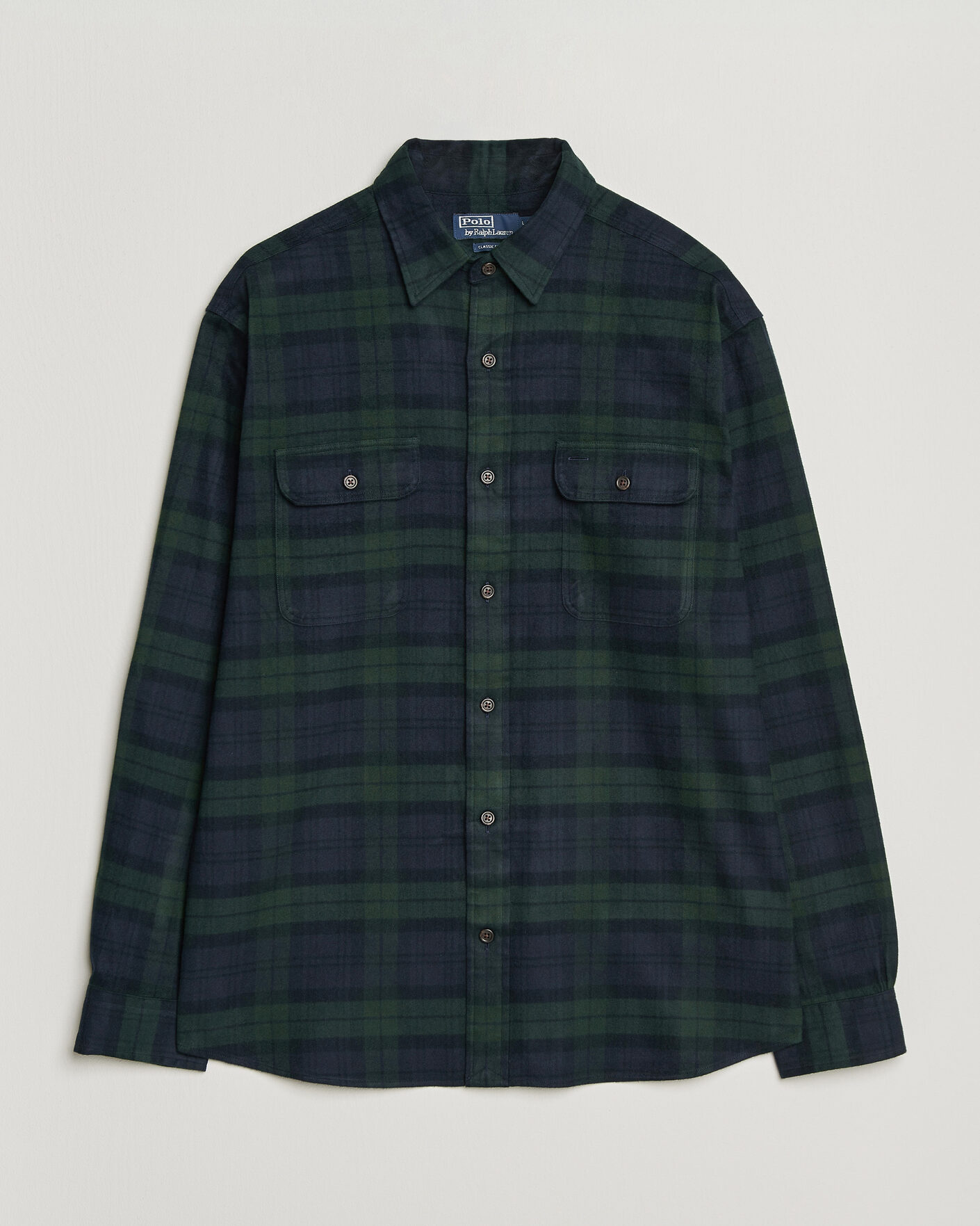 Hombres | Camisas | Polo Ralph Lauren | Classic Fit Shaggy Flannel Shirt Navy Forest