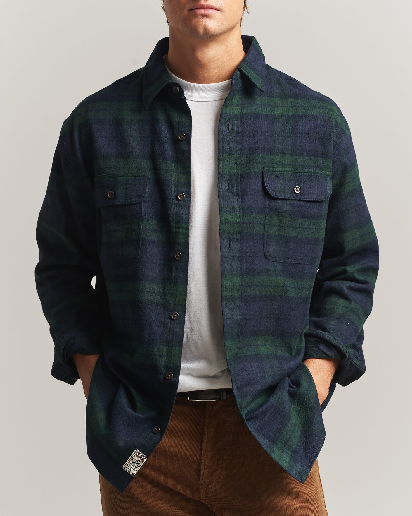 Hombres | Camisas | Polo Ralph Lauren | Classic Fit Shaggy Flannel Shirt Navy Forest