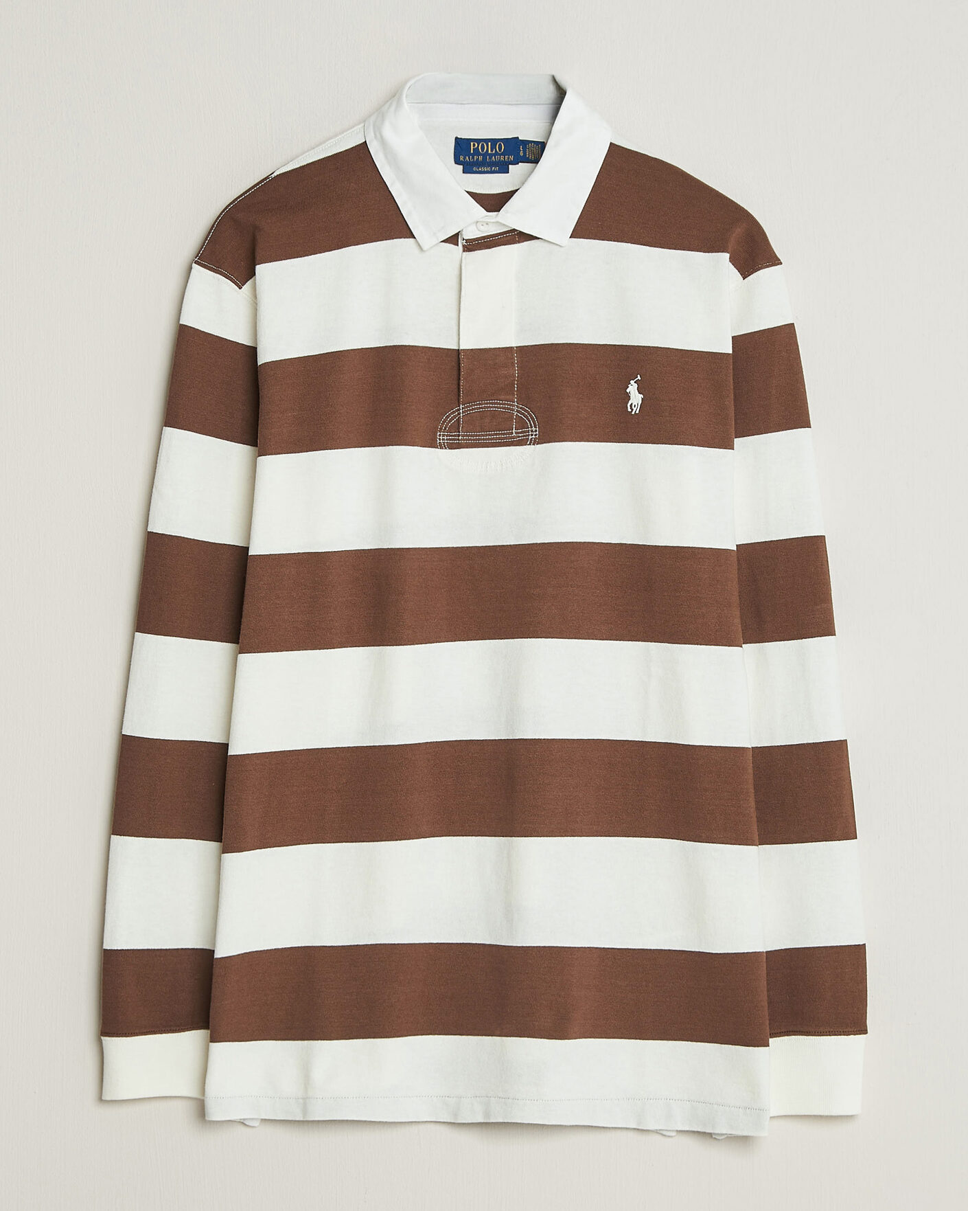 Hombres | Jerséis y prendas de punto | Polo Ralph Lauren | Striped Jersey Rugger Cream/Brown