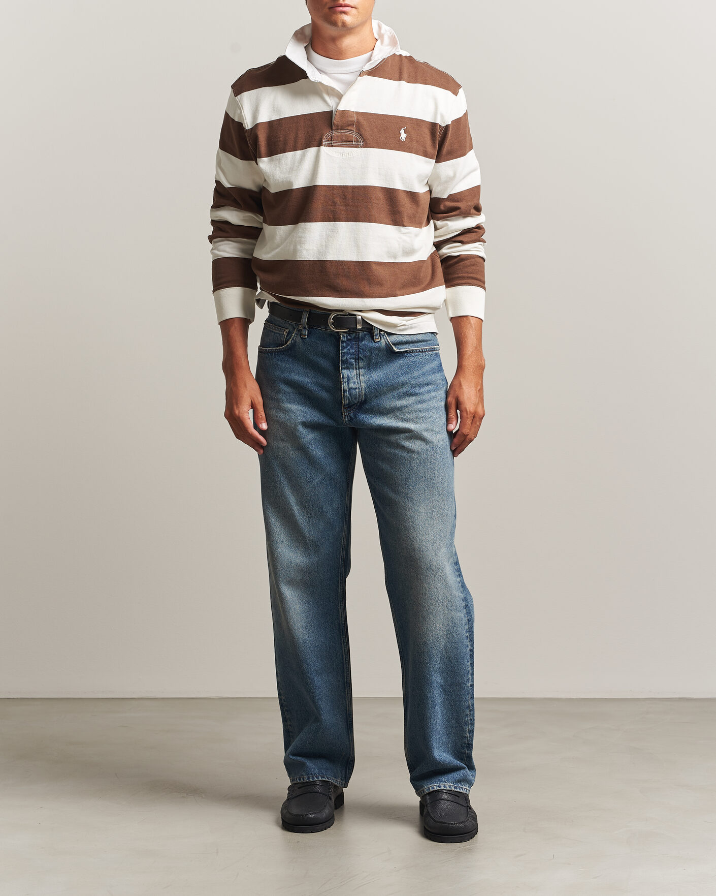 Hombres | Jerséis y prendas de punto | Polo Ralph Lauren | Striped Jersey Rugger Cream/Brown