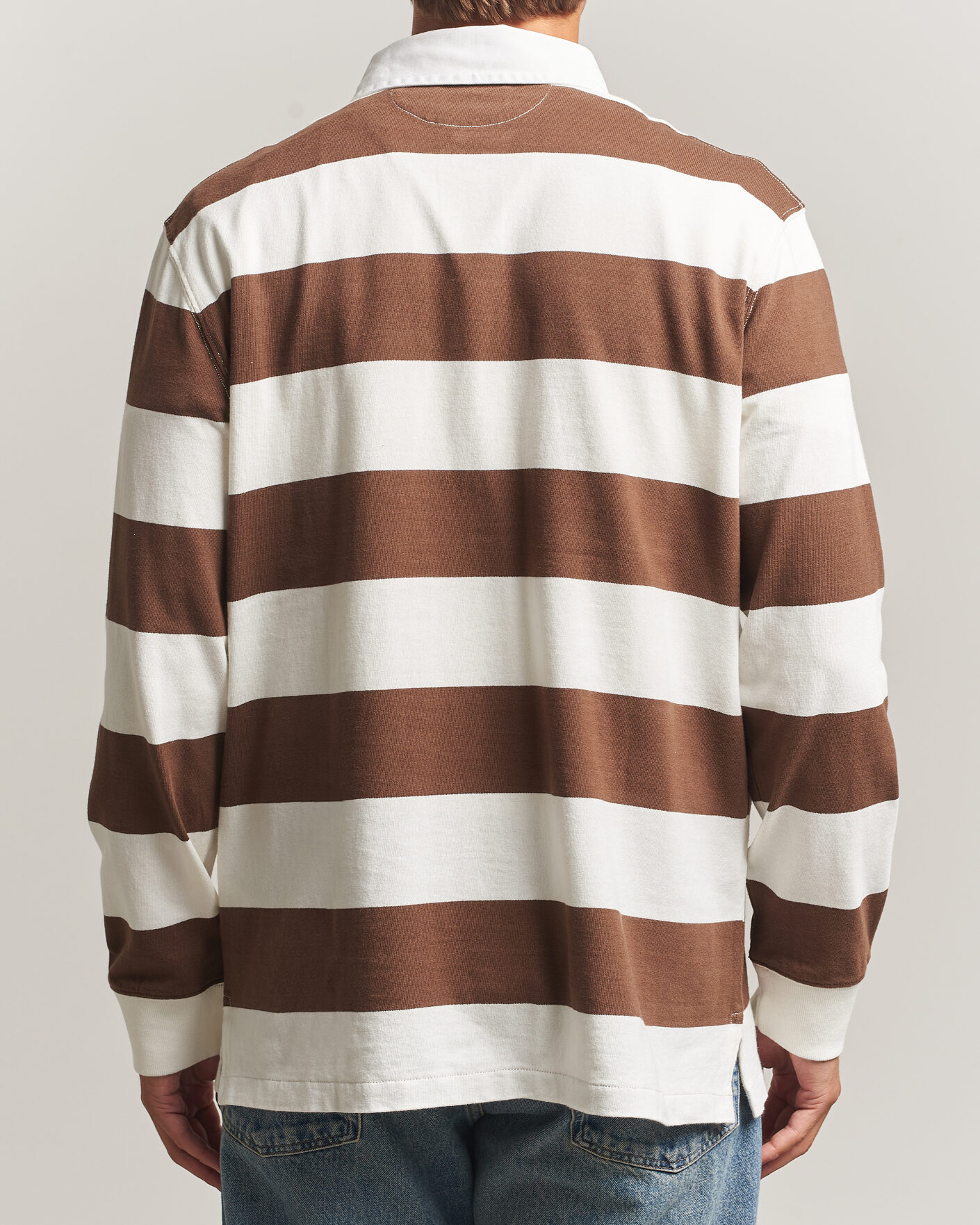 Hombres | Jerséis y prendas de punto | Polo Ralph Lauren | Striped Jersey Rugger Cream/Brown