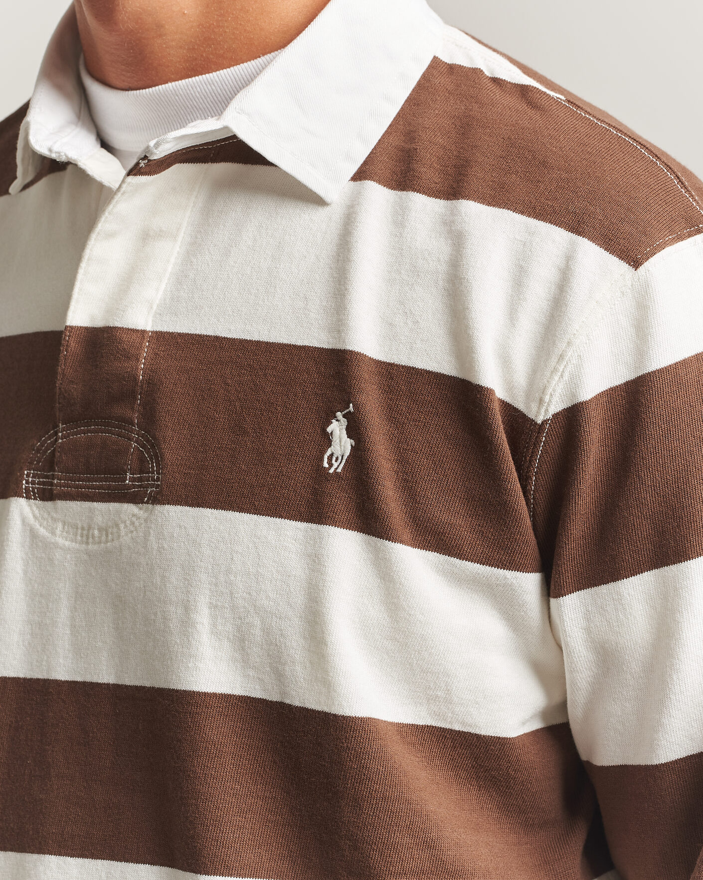 Hombres | Jerséis y prendas de punto | Polo Ralph Lauren | Striped Jersey Rugger Cream/Brown