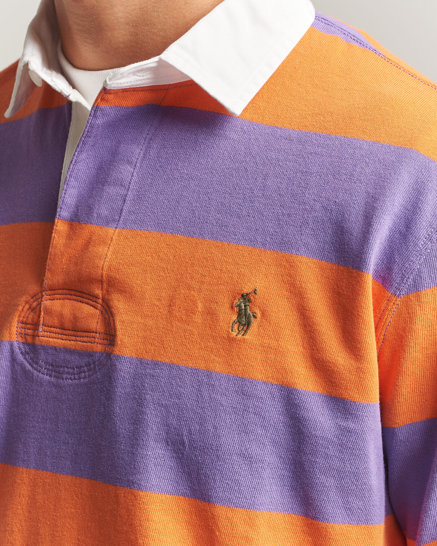 Hombres | Jerséis y prendas de punto | Polo Ralph Lauren | Striped Jersey Rugger Purple/Orange