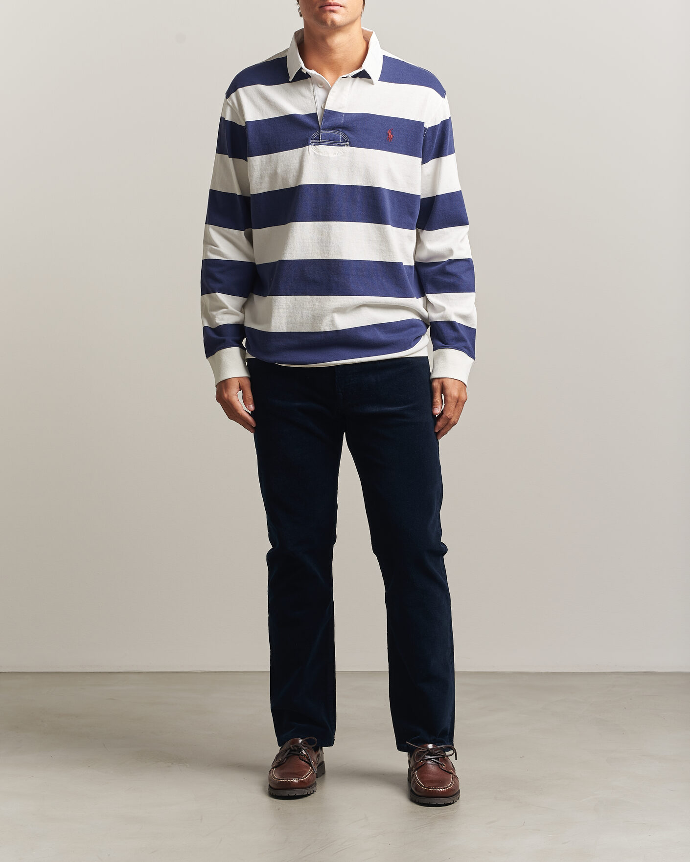 Hombres | Jerséis y prendas de punto | Polo Ralph Lauren | Striped Jersey Rugger Cream/Navy
