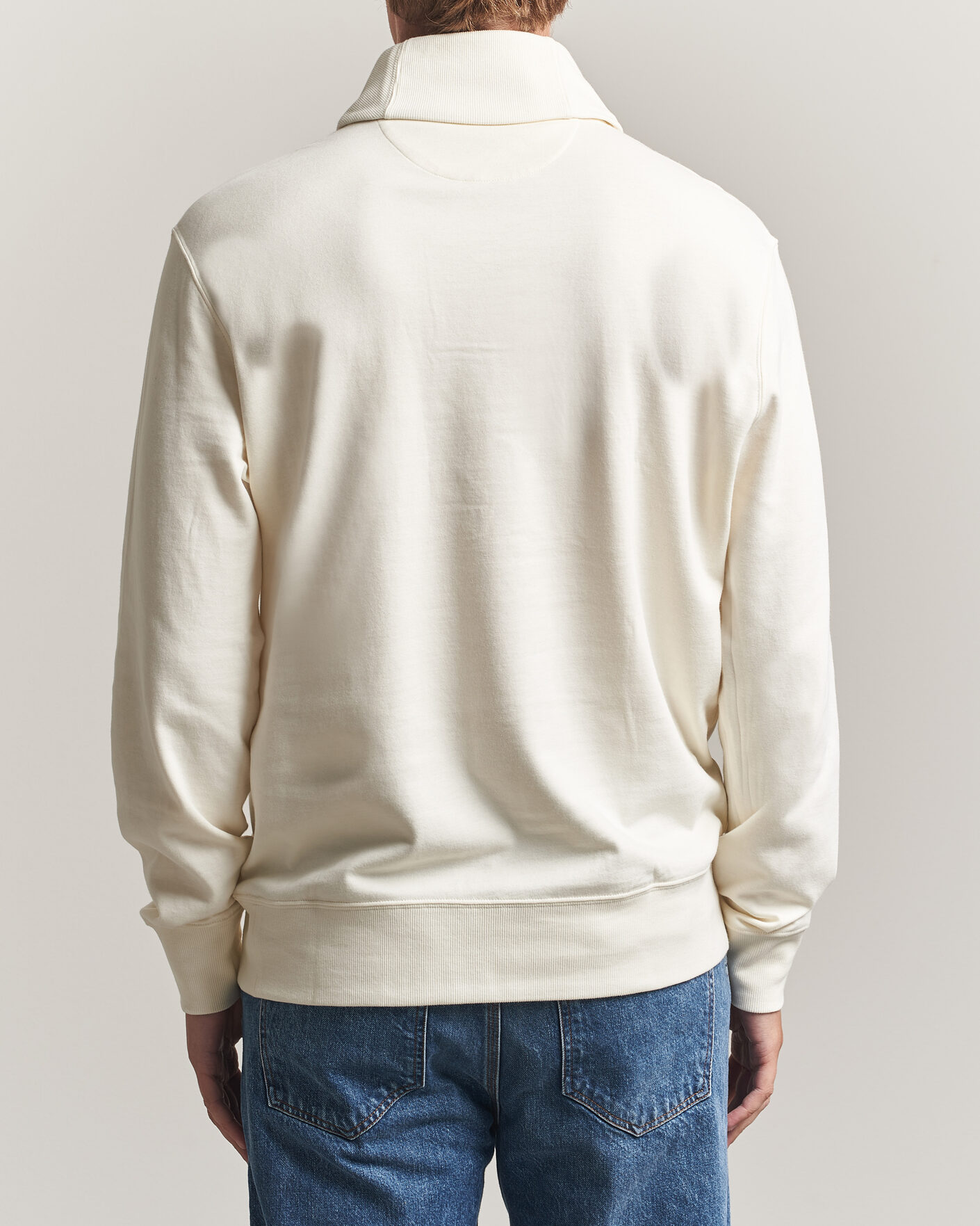 Hombres | Jerséis y prendas de punto | Polo Ralph Lauren | Double Knitted Shawl Collar Sweater Pale Cream