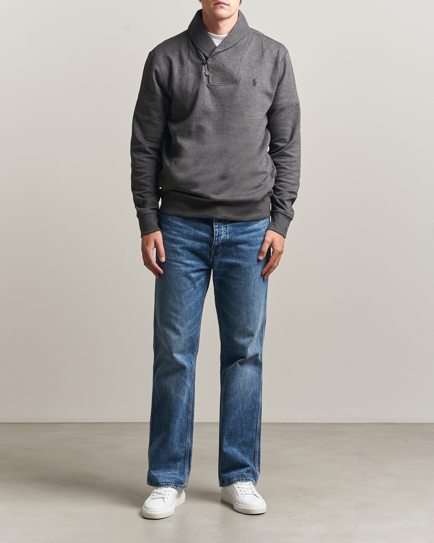 Hombres | Jerséis y prendas de punto | Polo Ralph Lauren | Double Knitted Shawl Collar Sweater Windsor Heather