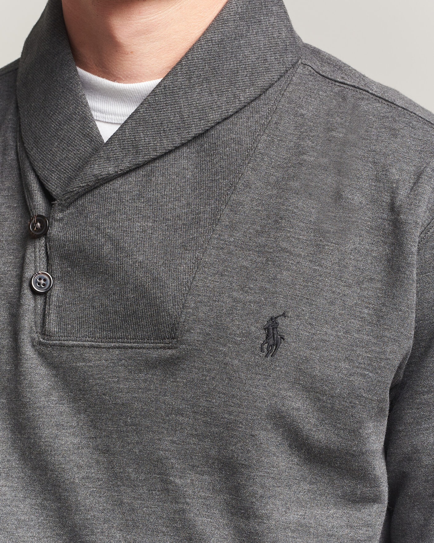 Hombres | Jerséis y prendas de punto | Polo Ralph Lauren | Double Knitted Shawl Collar Sweater Windsor Heather