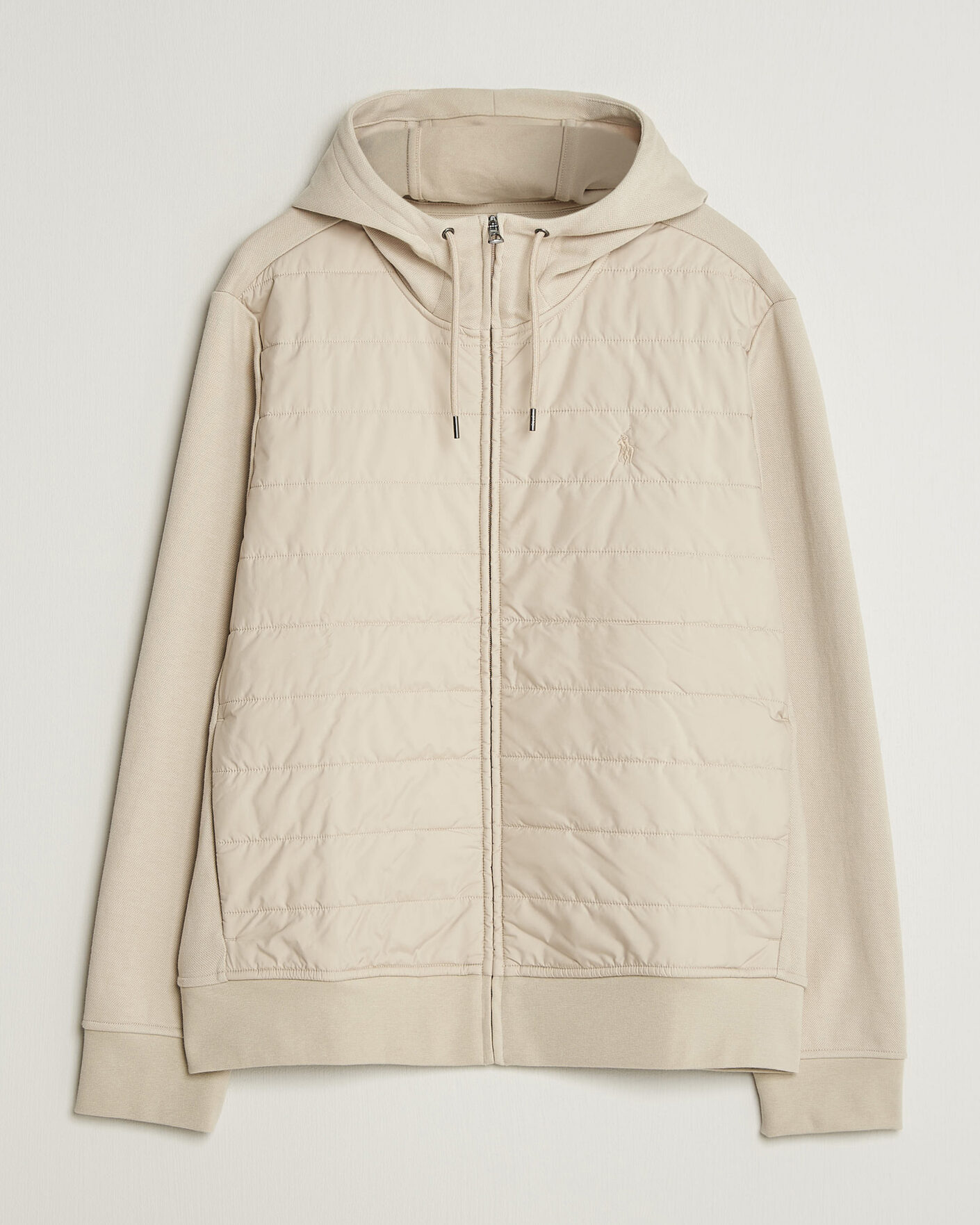 Hombres | Jerséis y prendas de punto | Polo Ralph Lauren | Double Knitted Jaquard Full Zip Hoodie Stoneware Grey