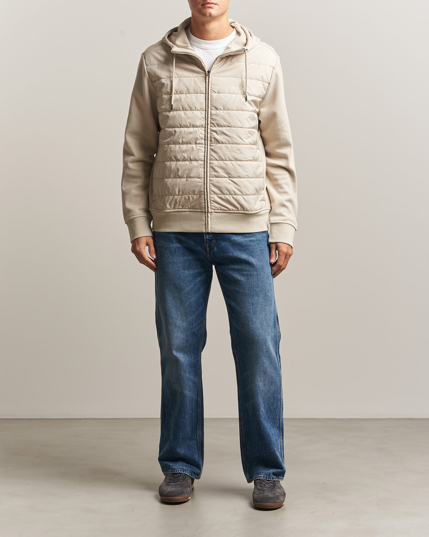 Hombres | Jerséis y prendas de punto | Polo Ralph Lauren | Double Knitted Jaquard Full Zip Hoodie Stoneware Grey