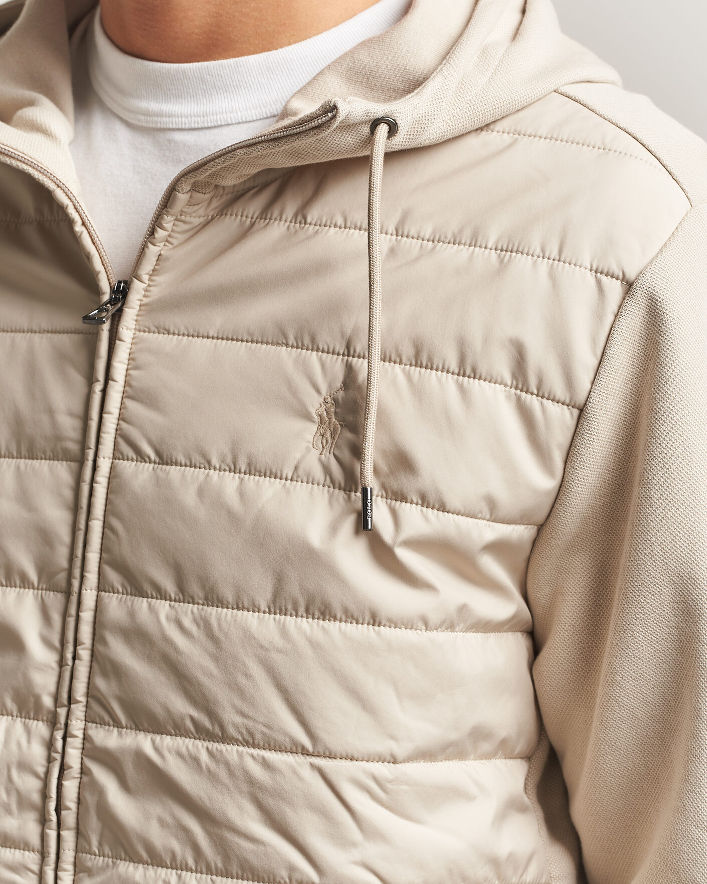 Hombres | Jerséis y prendas de punto | Polo Ralph Lauren | Double Knitted Jaquard Full Zip Hoodie Stoneware Grey
