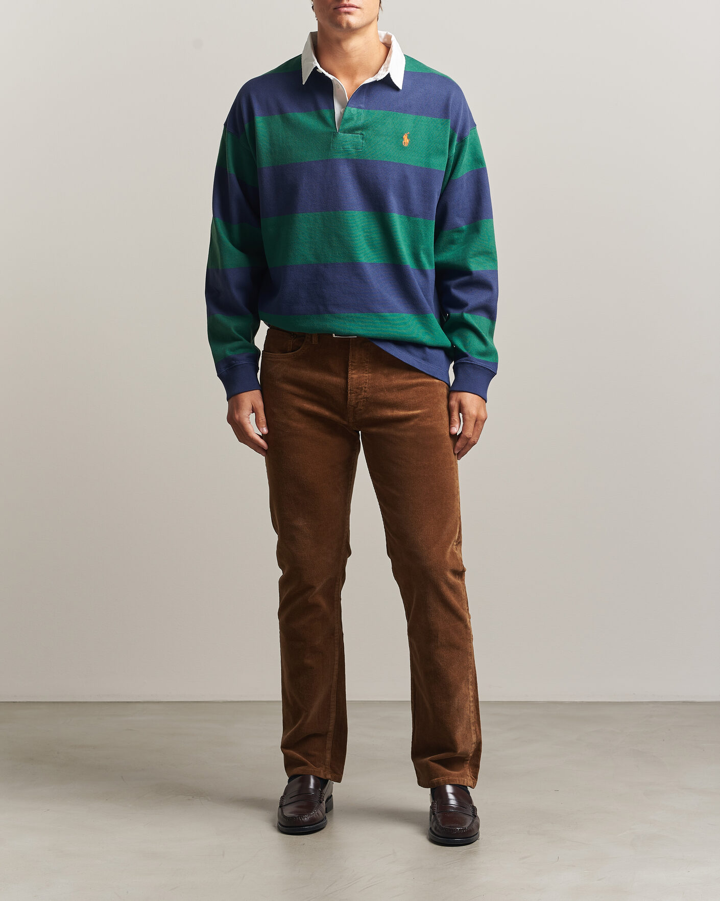Hombres | Jerséis y prendas de punto | Polo Ralph Lauren | Jersey Knitted Rugby Pullover Green/Cobolt