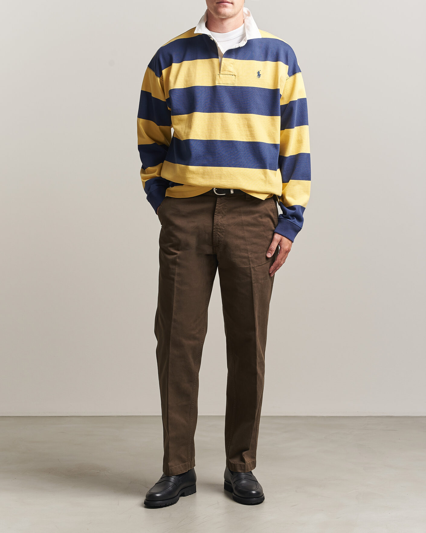 Hombres | Jerséis y prendas de punto | Polo Ralph Lauren | Jersey Knitted Rugby Pullover Yellow/Cobolt