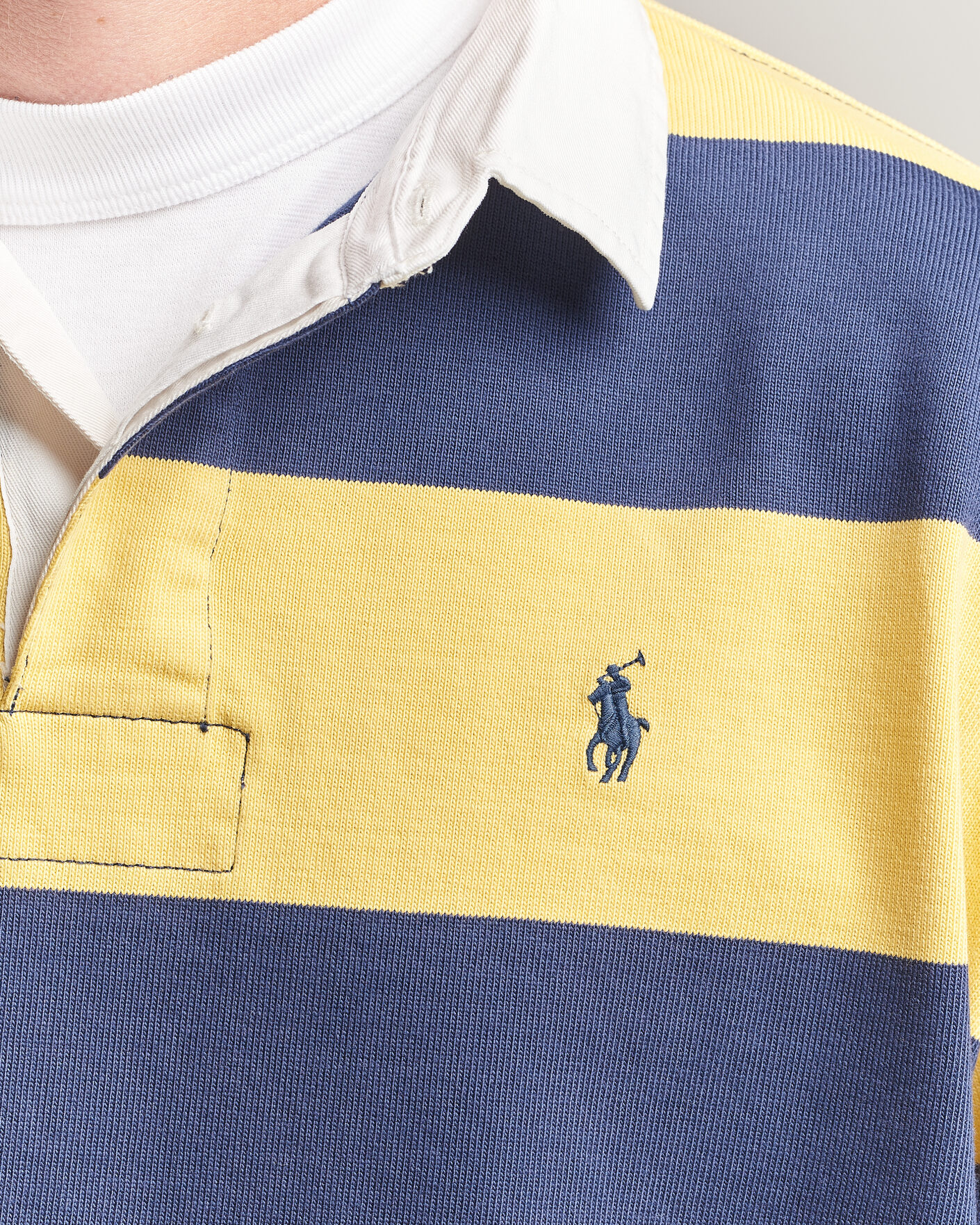 Hombres | Jerséis y prendas de punto | Polo Ralph Lauren | Jersey Knitted Rugby Pullover Yellow/Cobolt