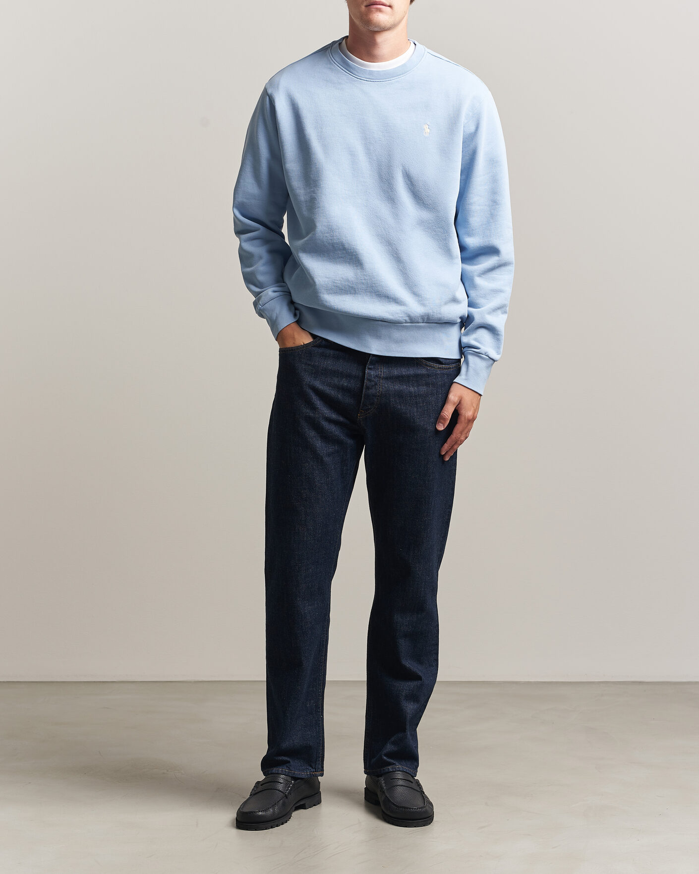 Hombres | Jerséis y prendas de punto | Polo Ralph Lauren | Loopback Terry Sweatshirt Chambray Blue