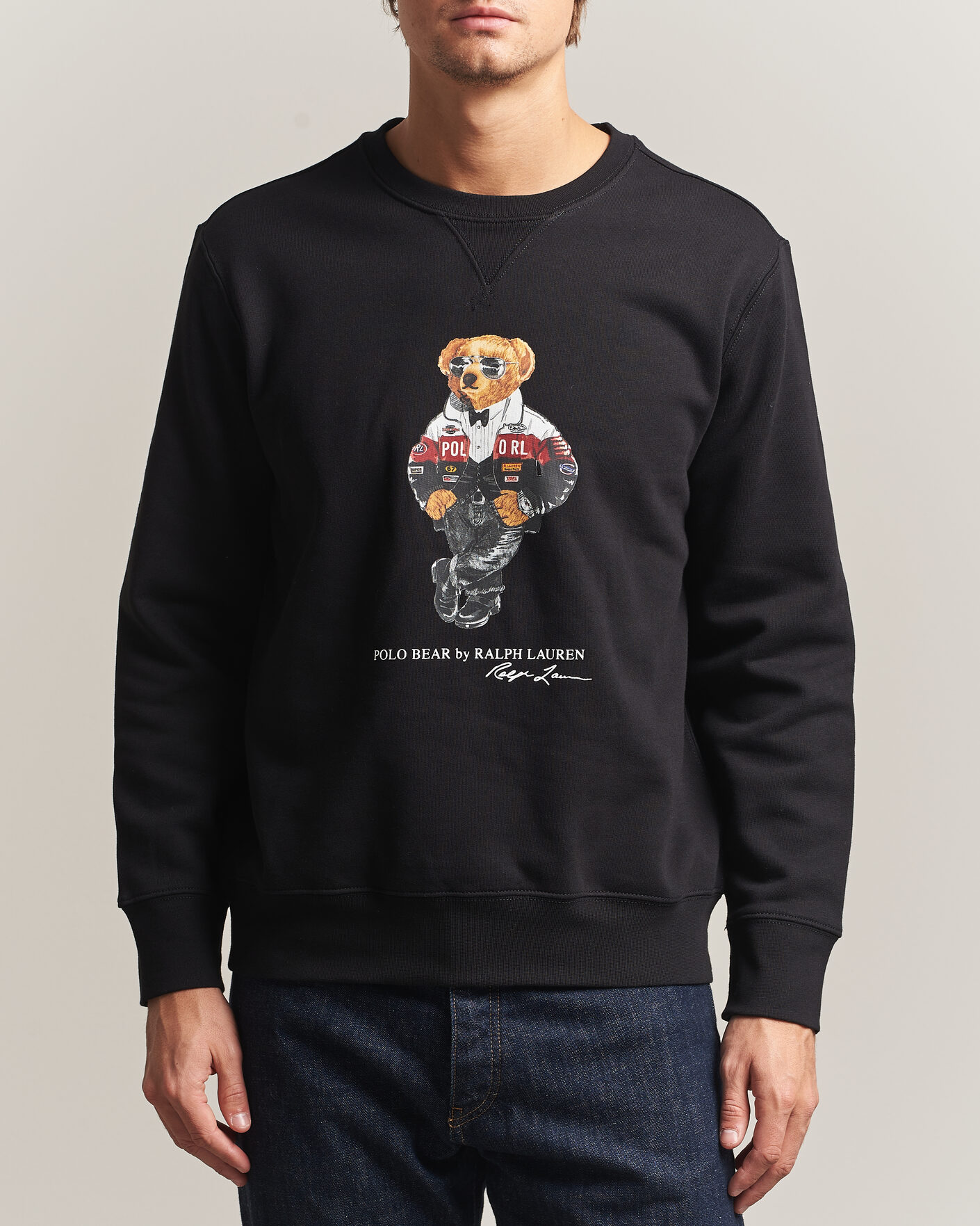 Hombres | Jerséis y prendas de punto | Polo Ralph Lauren | Fleece Bear Sweatshirt Polo Black