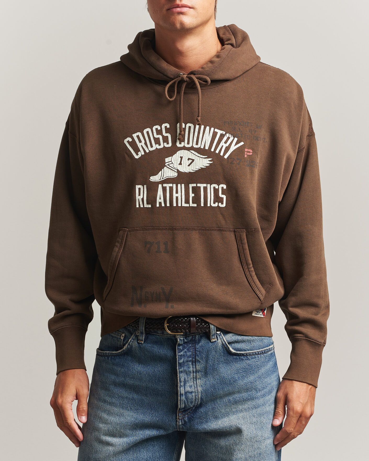 Hombres | Jerséis y prendas de punto | Polo Ralph Lauren | Fleece Printed Hoodie Court Brown