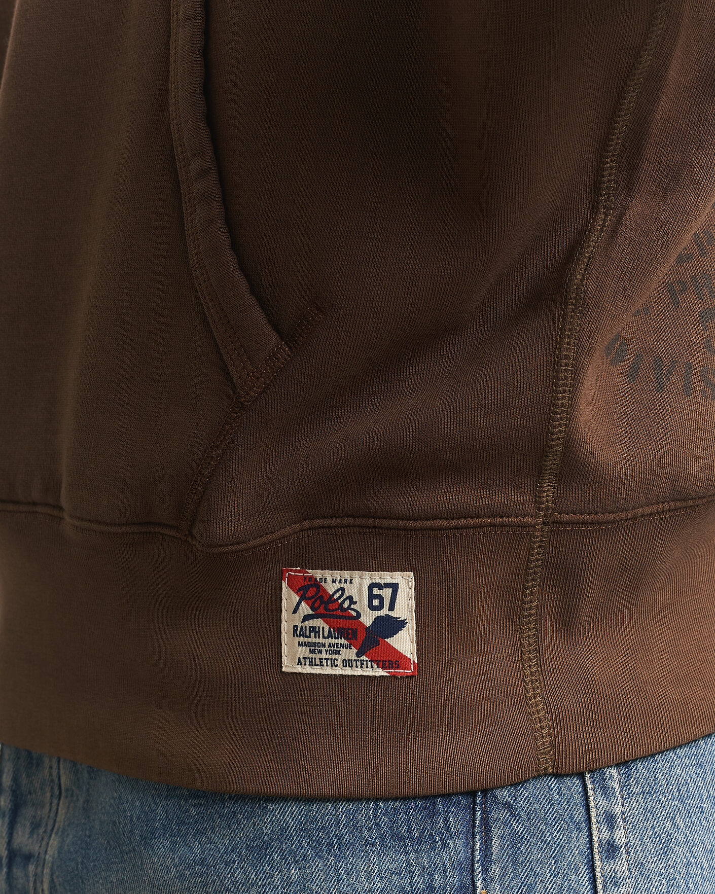 Hombres | Jerséis y prendas de punto | Polo Ralph Lauren | Fleece Printed Hoodie Court Brown