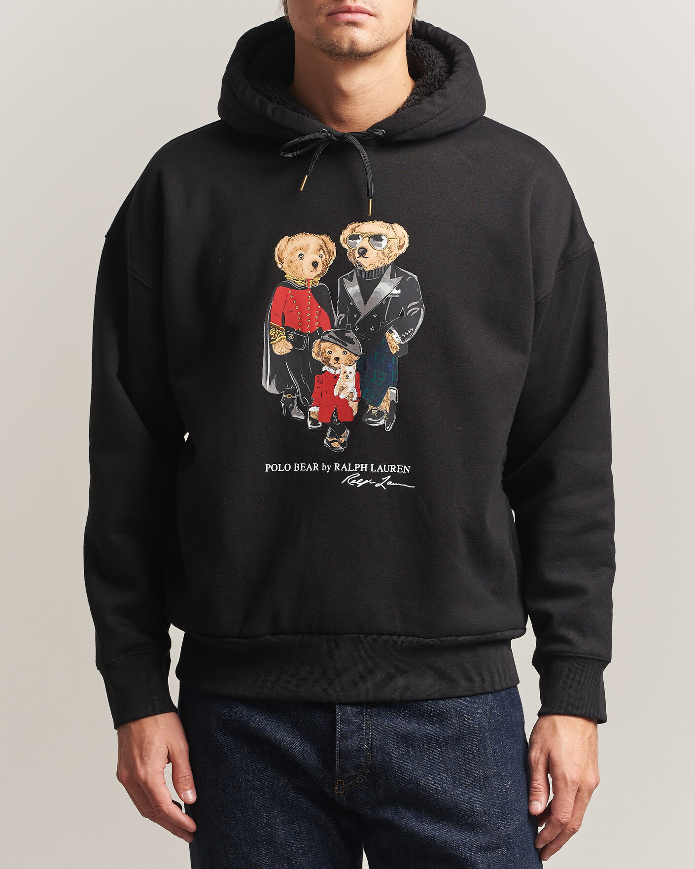 Hombres | Jerséis y prendas de punto | Polo Ralph Lauren | Magic Fleece Bear Hoodie Polo Black