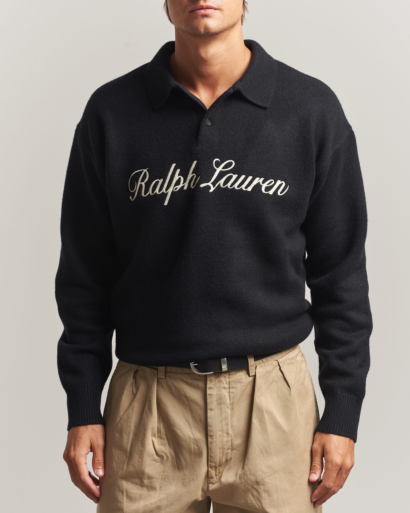 Hombres | Jerséis y prendas de punto | Polo Ralph Lauren | Wool/Alpaca Rugby Sweater Polo Black