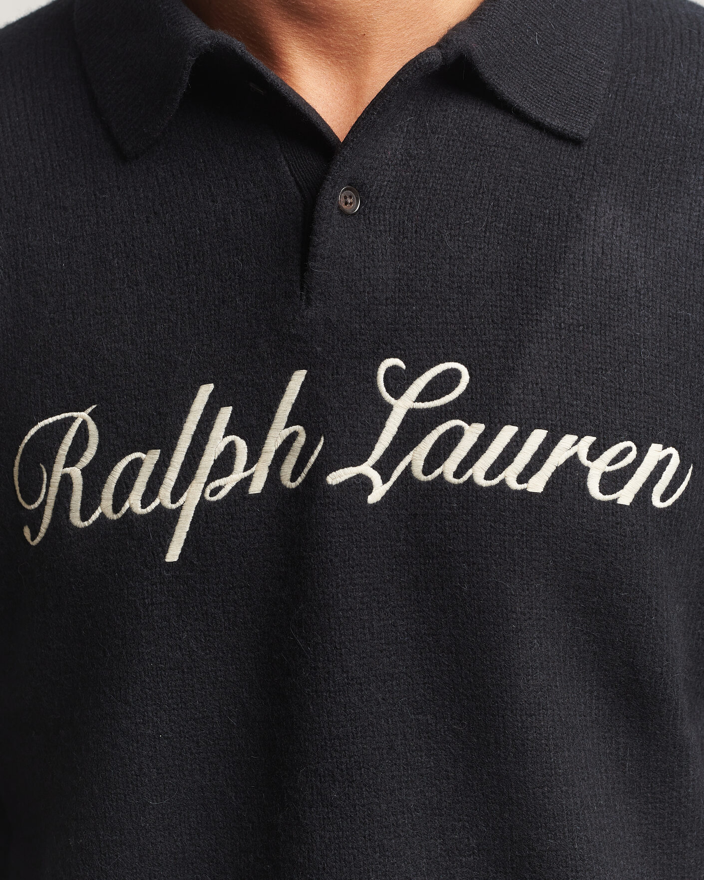 Hombres | Jerséis y prendas de punto | Polo Ralph Lauren | Wool/Alpaca Rugby Sweater Polo Black