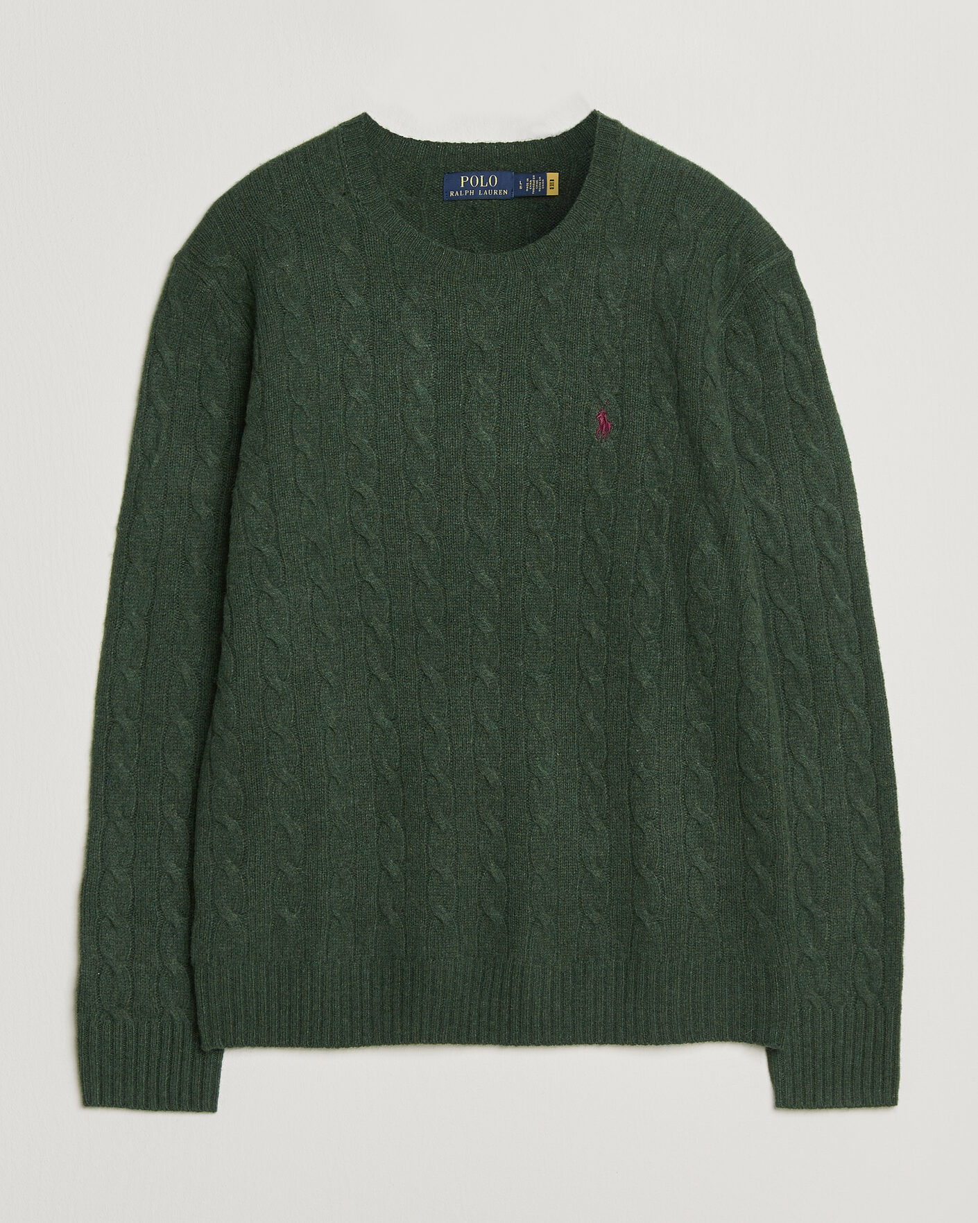 Hombres | Jerséis y prendas de punto | Polo Ralph Lauren | Wool/Cashmere Cable Crew Neck Lodgepole Pine Heather