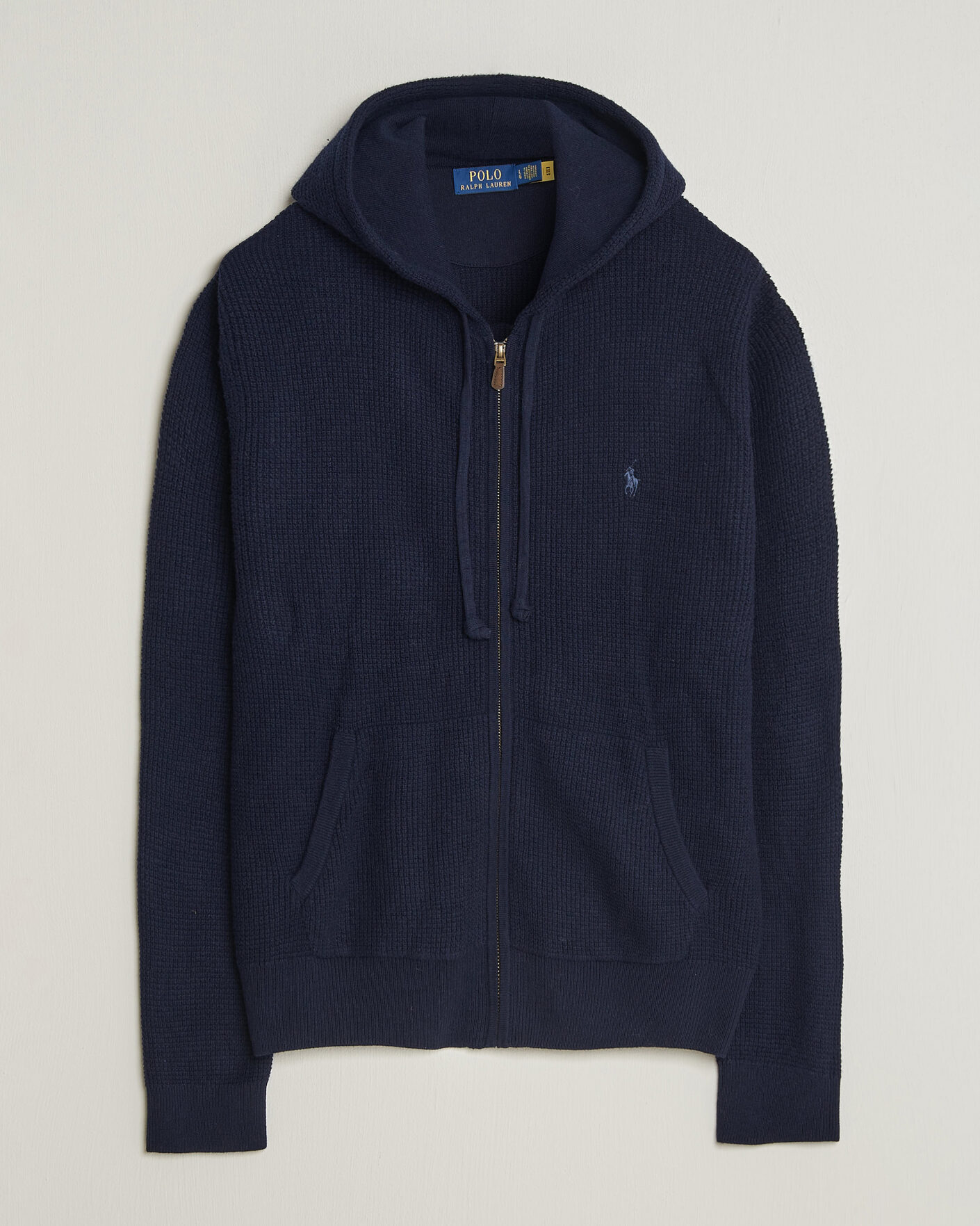 Hombres | Jerséis y prendas de punto | Polo Ralph Lauren | Cotton/Wool Full-Zip Hoodie Hunter Navy