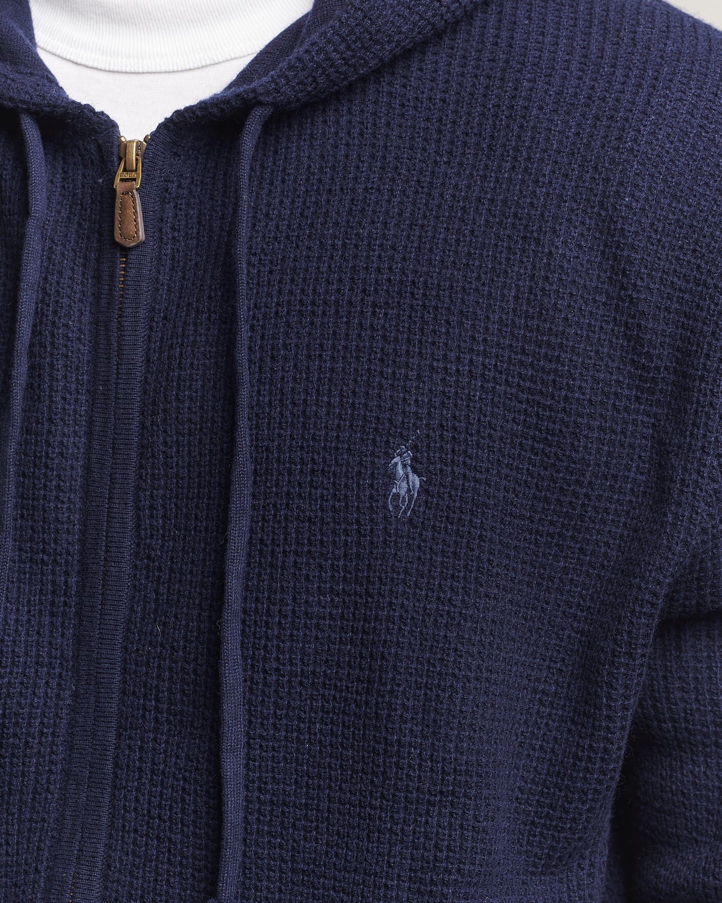 Hombres | Jerséis y prendas de punto | Polo Ralph Lauren | Cotton/Wool Full-Zip Hoodie Hunter Navy