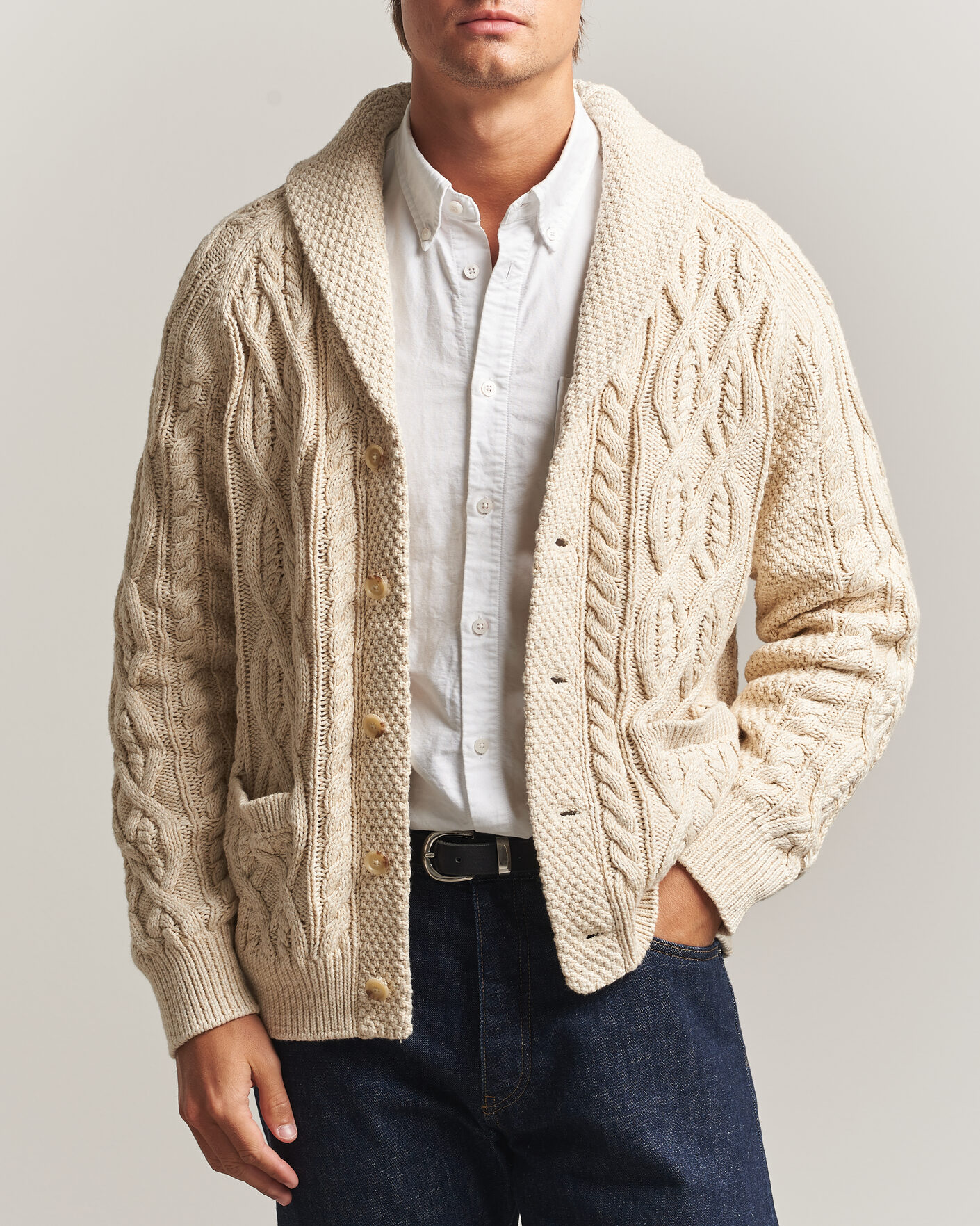 Hombres | Jerséis y prendas de punto | Polo Ralph Lauren | Cotton Marl Cardigan Oatmeal Combo