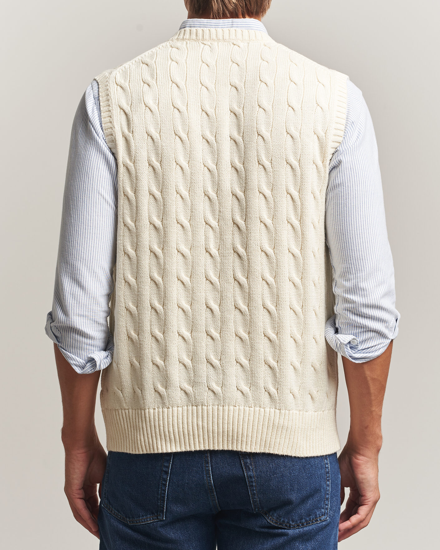 Hombres | Jerséis y prendas de punto | Polo Ralph Lauren | Cotton Cable Vest Andover Cream
