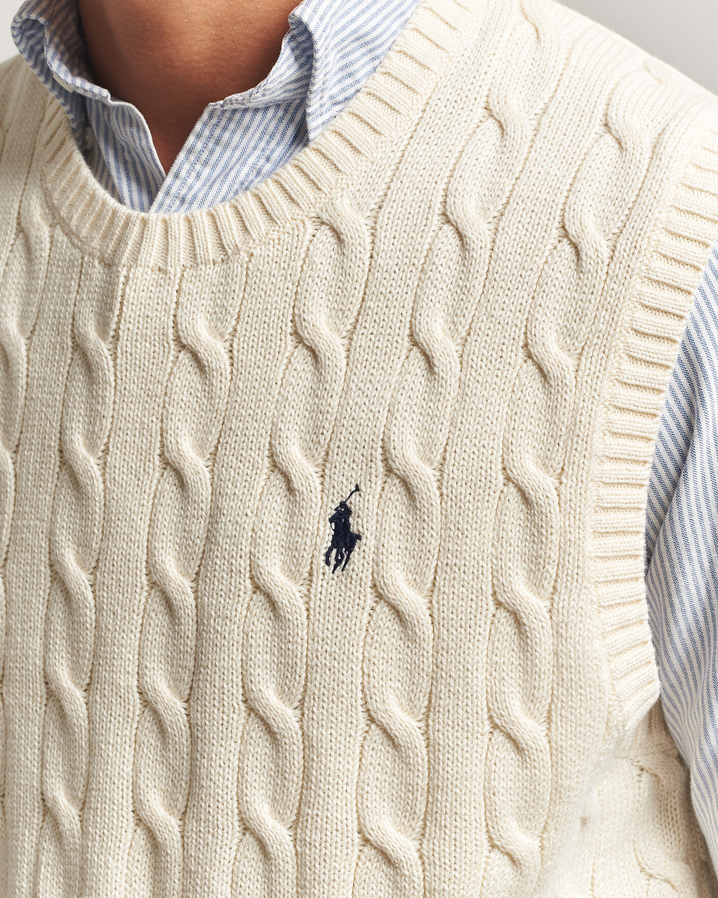 Hombres | Jerséis y prendas de punto | Polo Ralph Lauren | Cotton Cable Vest Andover Cream