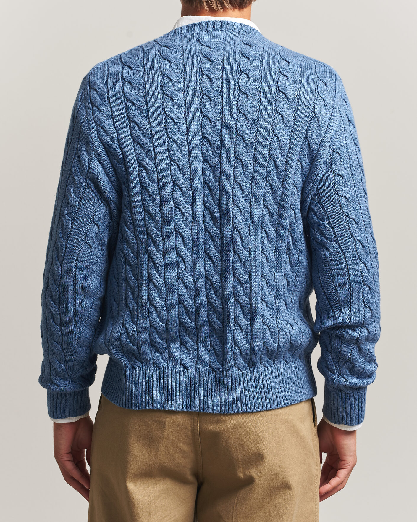 Hombres | Jerséis y prendas de punto | Polo Ralph Lauren | Cotton Cable Pullover Blue Borage Heather