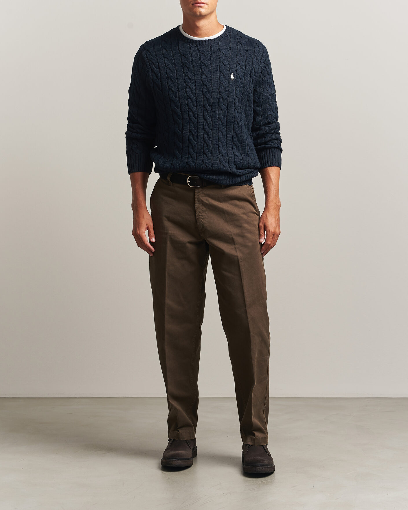 Hombres | Jerséis y prendas de punto | Polo Ralph Lauren | Cotton Cable Pullover Hunter Navy