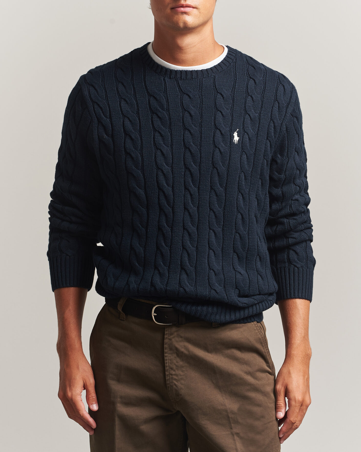 Hombres | Jerséis y prendas de punto | Polo Ralph Lauren | Cotton Cable Pullover Hunter Navy
