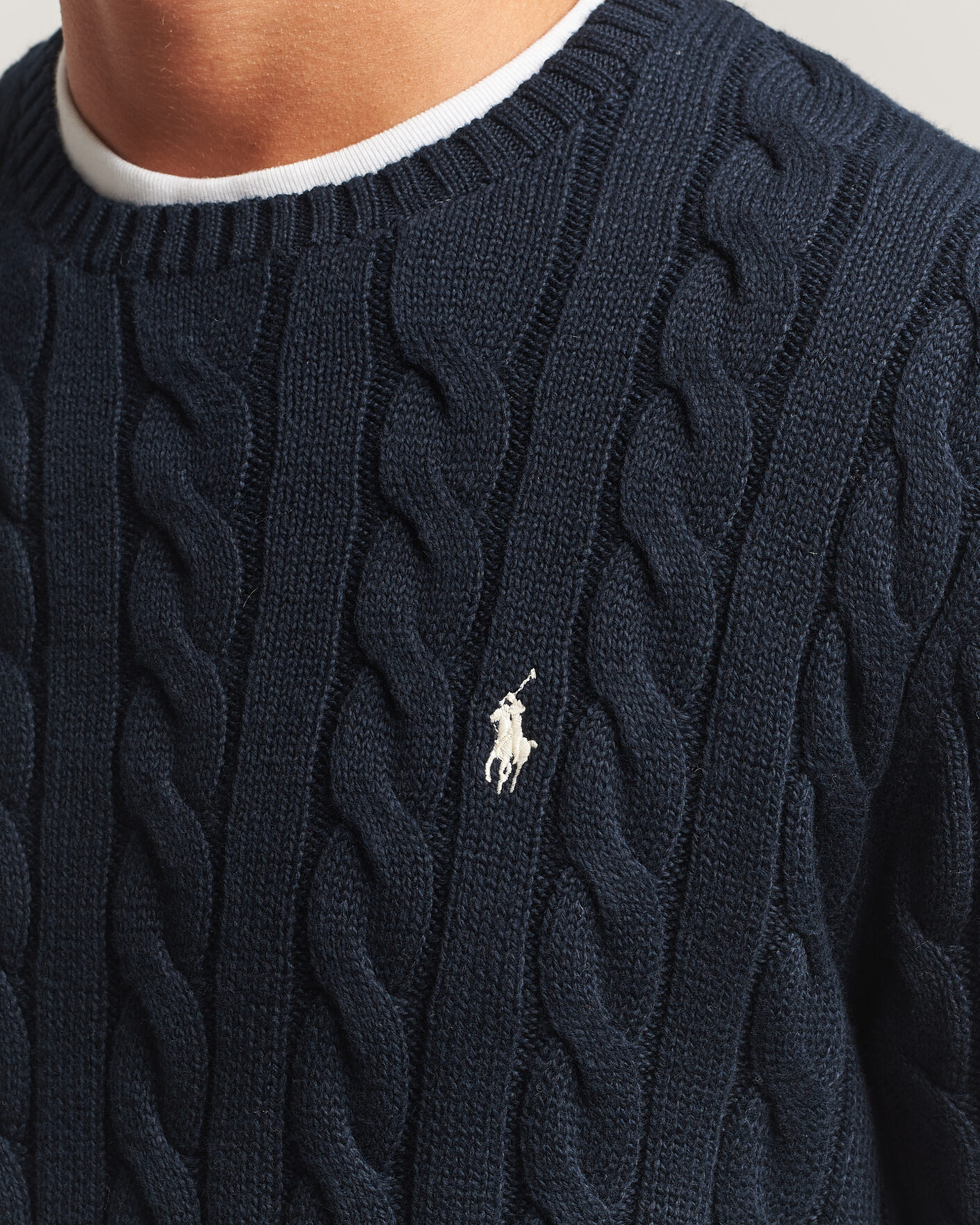 Hombres | Jerséis y prendas de punto | Polo Ralph Lauren | Cotton Cable Pullover Hunter Navy