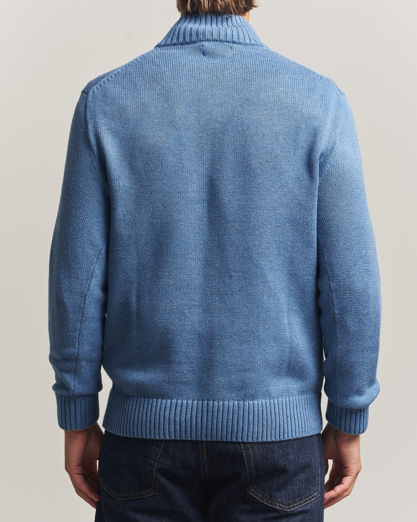 Hombres | Jerséis y prendas de punto | Polo Ralph Lauren | Cotton Pullover Half Zip Blue Borage Heather