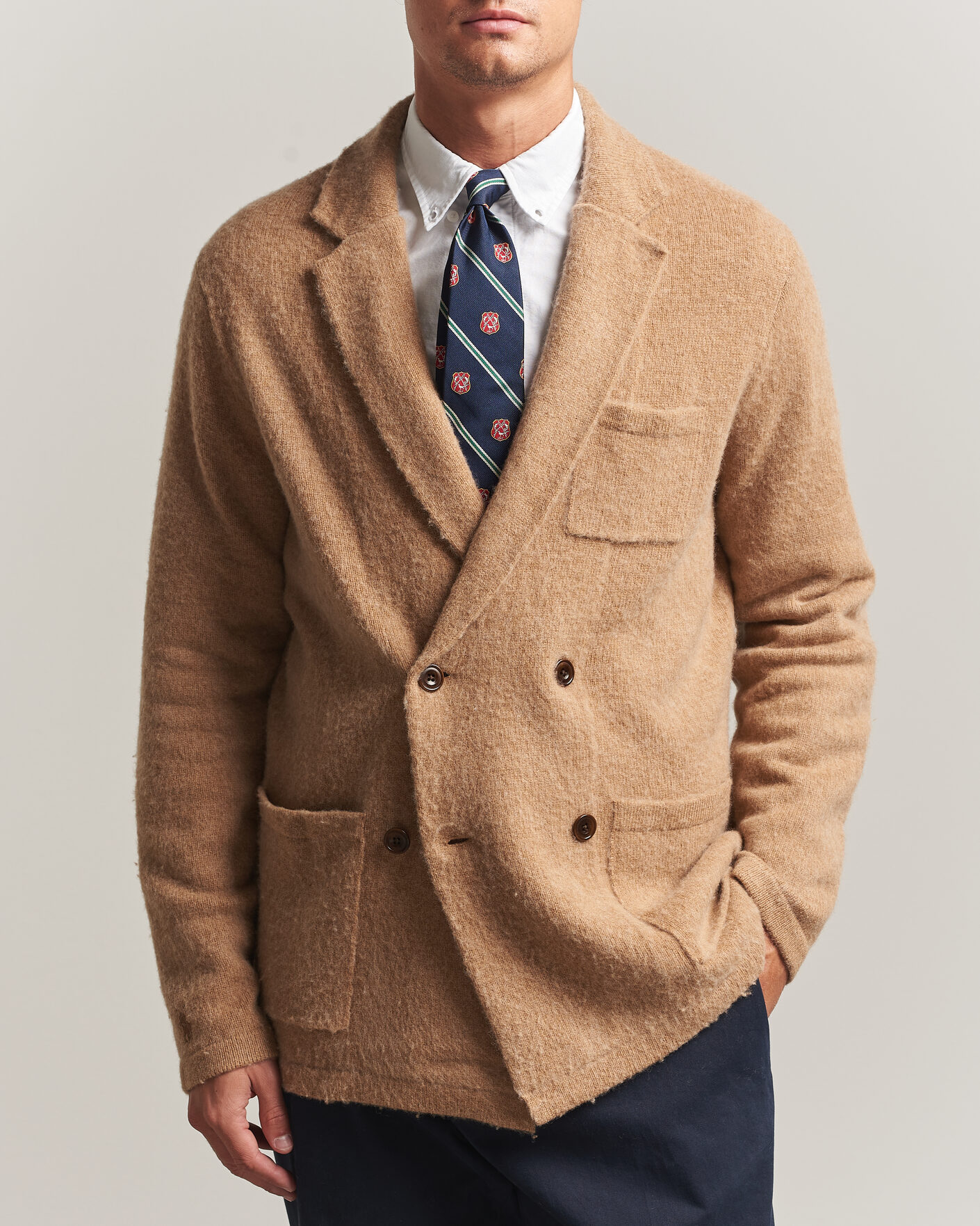 Hombres | Jerséis y prendas de punto | Polo Ralph Lauren | DB Wool/Cashmere Cardigan Crouton Tan Heather
