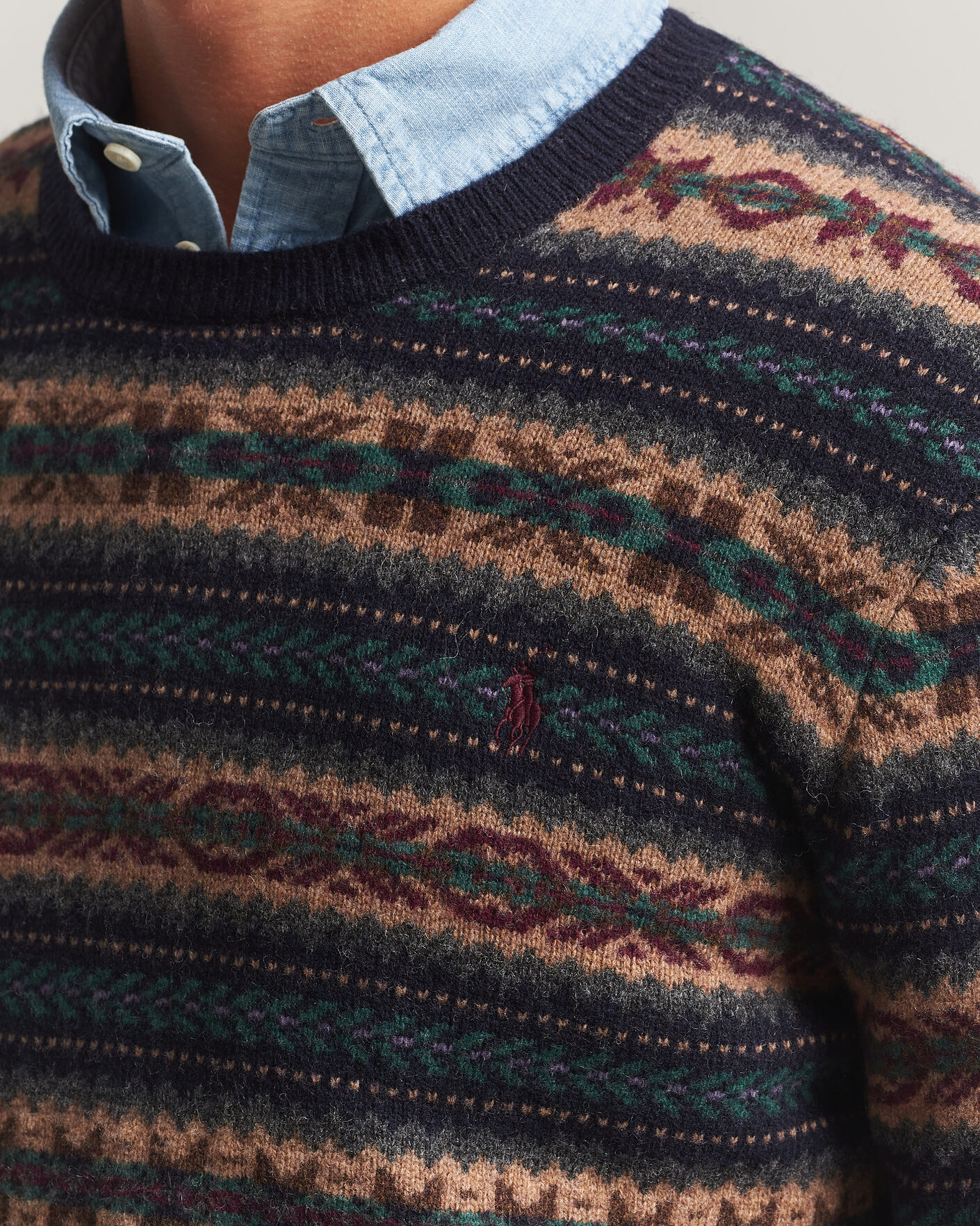 Hombres | Jerséis y prendas de punto | Polo Ralph Lauren | Fair Isle Wool Sweater Navy Combo