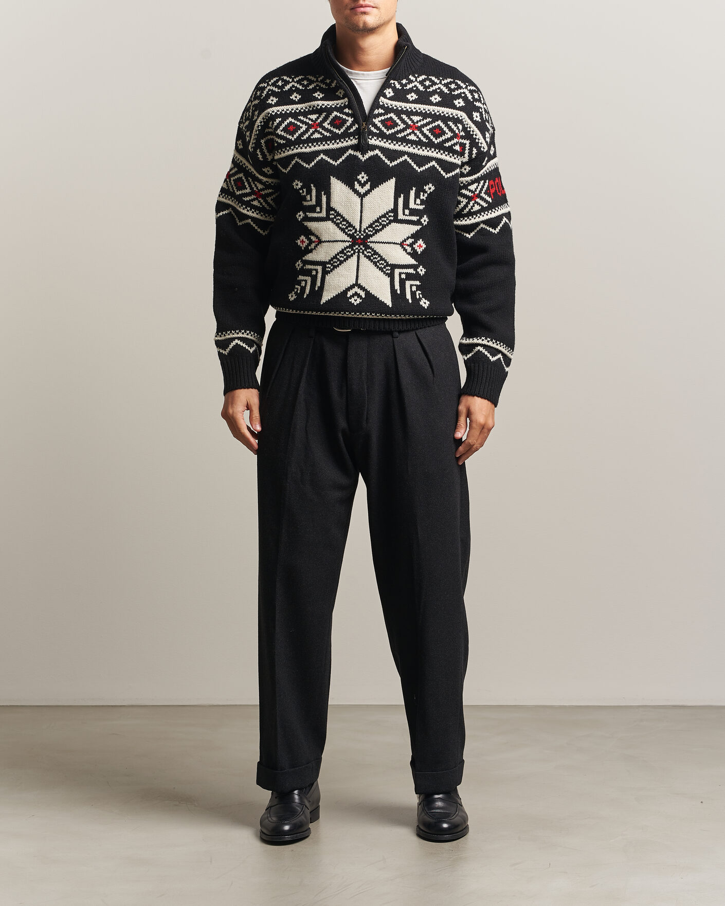 Hombres | Jerséis y prendas de punto | Polo Ralph Lauren | Wool Cotton Blend Sweater Black Combo