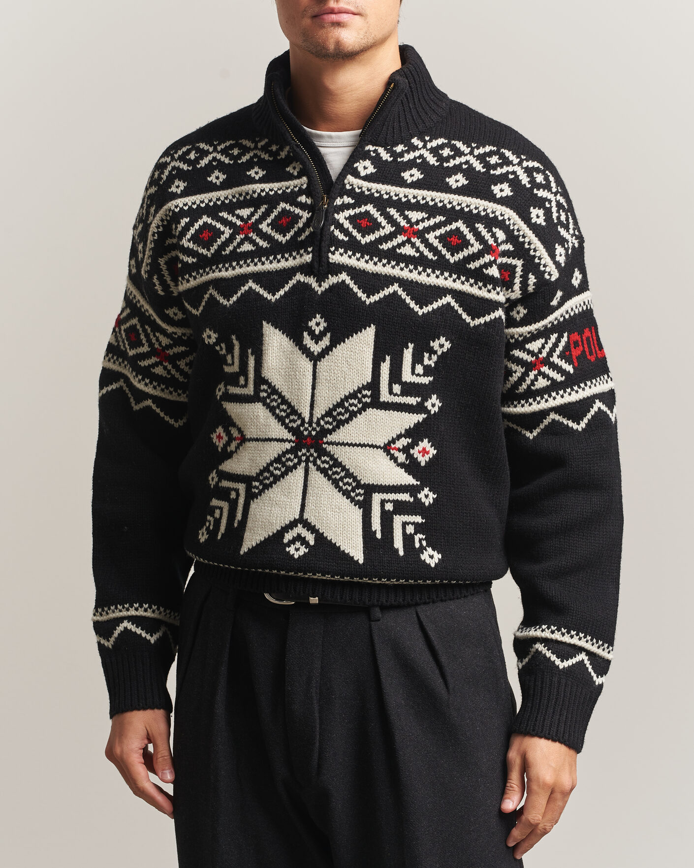 Hombres | Jerséis y prendas de punto | Polo Ralph Lauren | Wool Cotton Blend Sweater Black Combo